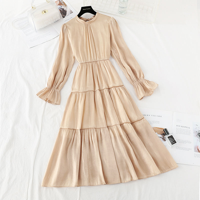 Noeud papillon uni vintage avec une longue jupe en bas 3830