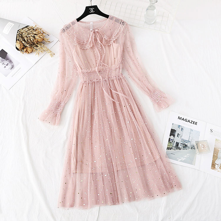 Baby collar with a bottomed orange first love skirt, Sen Department long skirt  3978