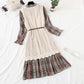 Robe en mousseline de soie rouge Fashion Net pour femme 3865