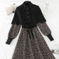 Robe en maille piquée en velours côtelé 4076