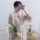 High waist thin fairy gentle wind snow spinning floral skirt  3897