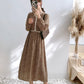 Robe fleurie à lacets avec ceinture tempérament et jupe inférieure à l'intérieur 4072