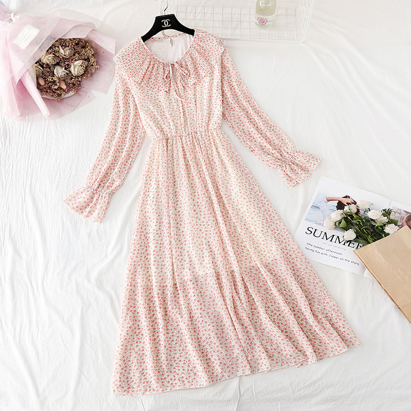 Robe rétro française jupe douce Platycodon 3818