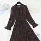New bow tie lace up slim Pleated Chiffon bottomed skirt  3855