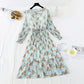 Robe fleurie coupe vent douce pour femme Robe de fée en mousseline de soie 3861
