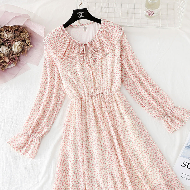 Robe rétro française jupe douce Platycodon 3818