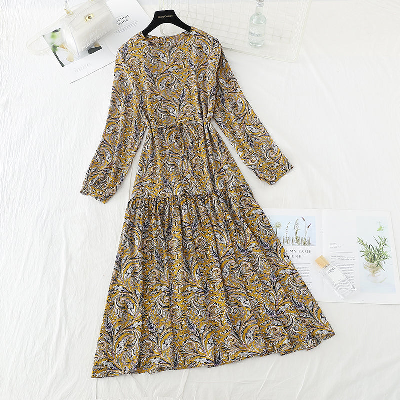 Jupe longue à lacets fins et coupe-vent avec taille haute 3888