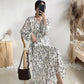 Robe rétro taille haute en mousseline fine au-dessus du genou 3882 