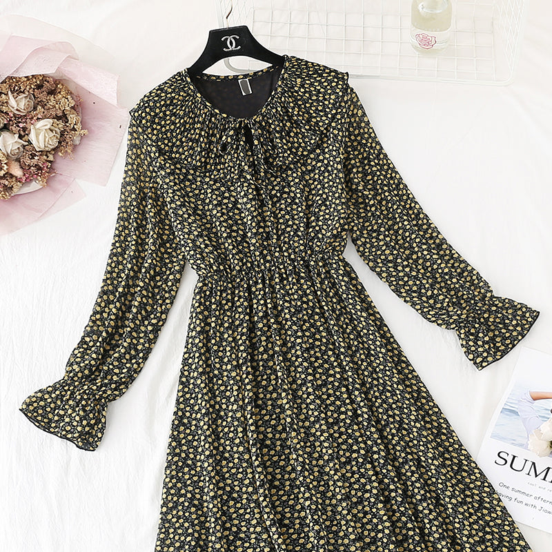 Robe rétro française jupe douce Platycodon 3818