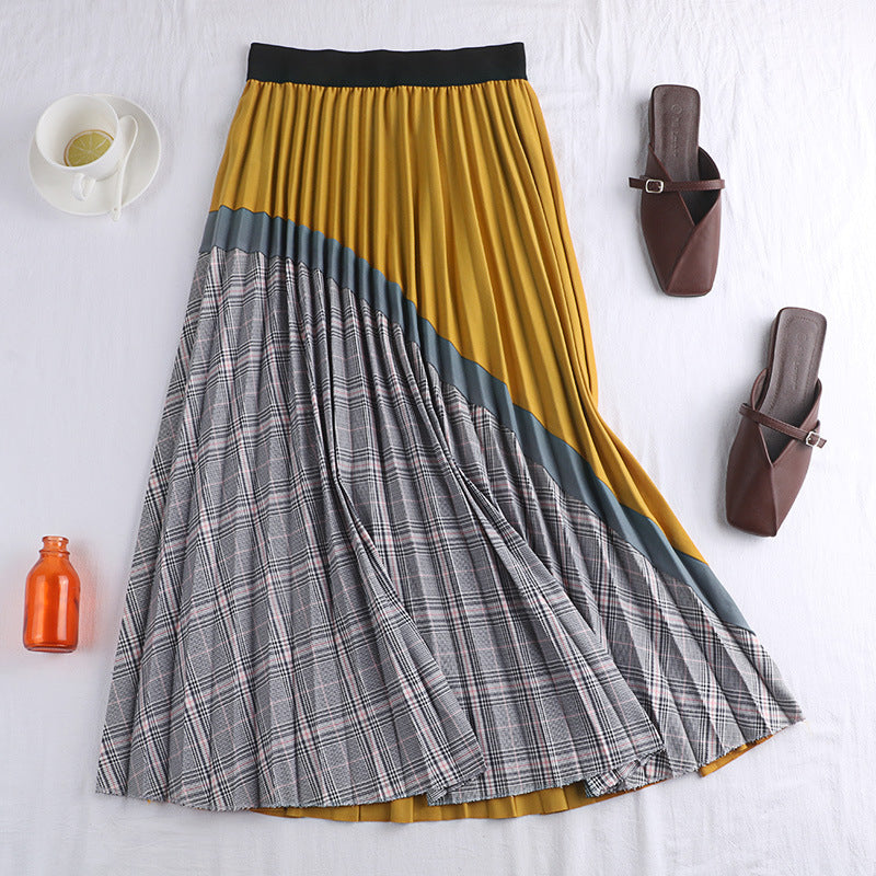 Plaid skirt, vintage pleated skirt, classic skirt  3680