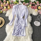 Robe en satin de soie à taille ajustée 3784