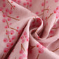 Jupe trapèze rose en coton et lin, douce, tempérament, jupe fleurie exclusive 3583