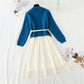 Pull avec jupe en dentelle, costume de réduction d'âge, costume deux pièces à la mode 3735