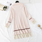 Pull en dentelle avec coutures fausses deux jupes 3803