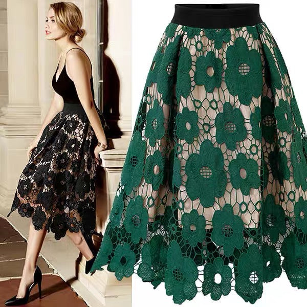 Fashion lace skirt, A-line short skirt  3630