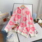 Pull rouge net love pull femme ample à capuche pull 5114 