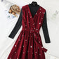 Nouvelle robe automne hiver mode noël costume deux pièces jupe 4567