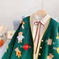 Petit pull ours cardigan veste en tricot col V 5064