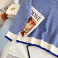 Pull chic en laine douce à col en V 4998