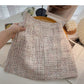 Jupe portefeuille taille haute en tweed rétro à carreaux Gas 5503