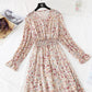 Robe fleurie rétro française taille super fée 4030