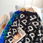 Pull col rond brodé vintage avec flocage 5194