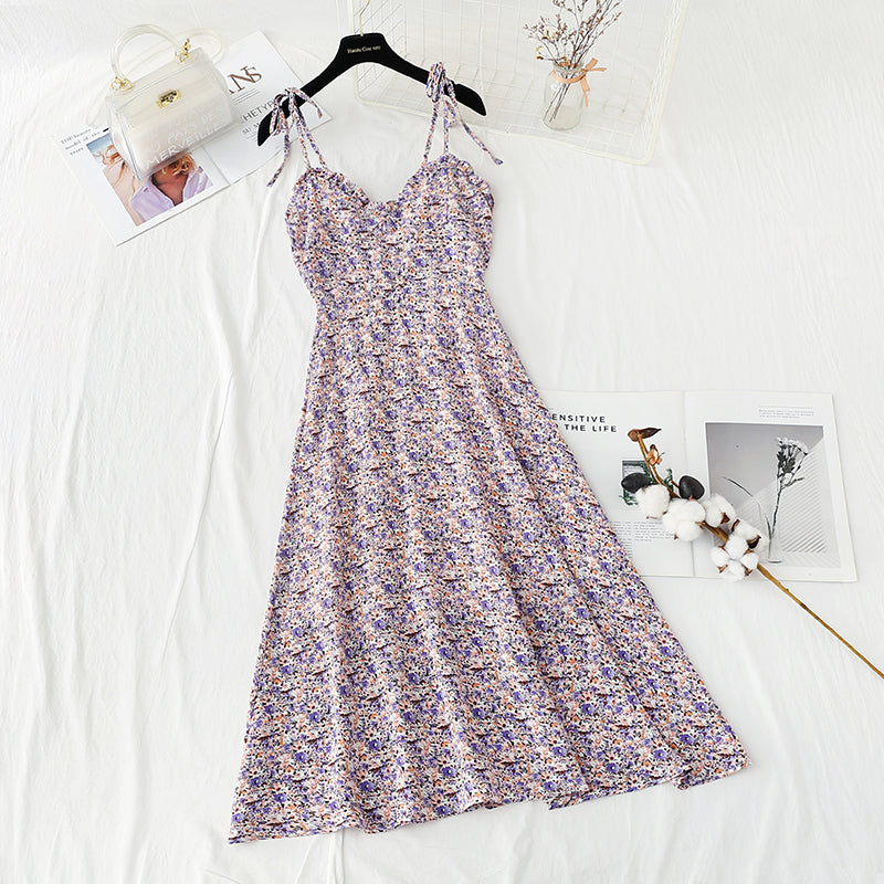 Small man suspender floral dress gentle wind  4891