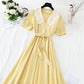 Robe en coton et lin Jupe longue fée rétro française Jupe Platycodon grandiflorum 4227