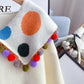 Pull boule de couleur à gros revers, pull vieillissant, haut 4951