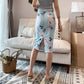 Été, nouveau style, style preppy, jupe haute Fanny, jupe imprimée fendue, jupe moulante extensible 3540