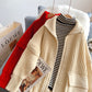 Manteau pull à col montant et grandes poches avec fermeture éclair 5190