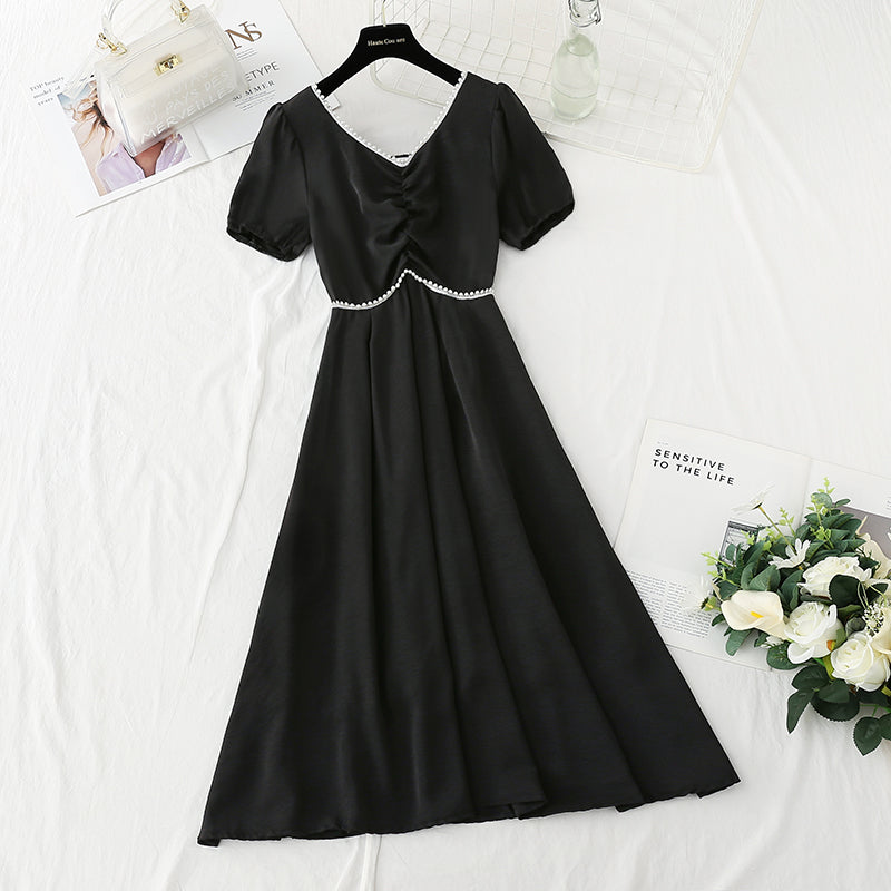 Robe coupe-vent douce jupe longue pour femme pause thé d'été 4862