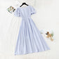 Robe en coton et lin à taille fine et coupe douce 4185