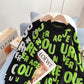 Pull à lettres style étranger 4989