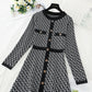 Robe en maille légère et mature avec taille fine 3883