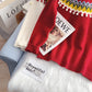 Pull rouge de Noël rétro japonais pour femme Pullover 5068