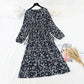 Die Taille ist schlank, retro, sanft, Wind und Schnee drehender langer Rock 3847