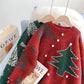 Portez une veste tricotée paresseuse à l'extérieur du style de Noël 4942