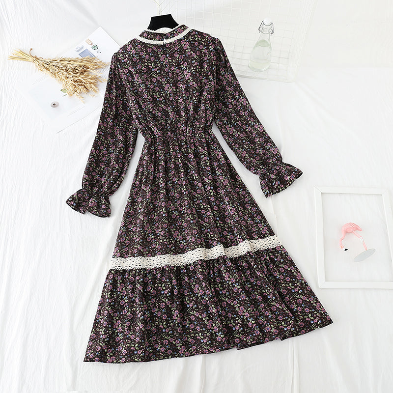 Versatile slim Floral Dress  4563