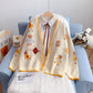 Petit pull ours cardigan veste en tricot col V 5064