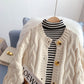 Manteau pull torsadé rétro Top coréen 5036