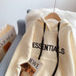 Pull à capuche brodé avec lettre paresseuse pour femme 5216