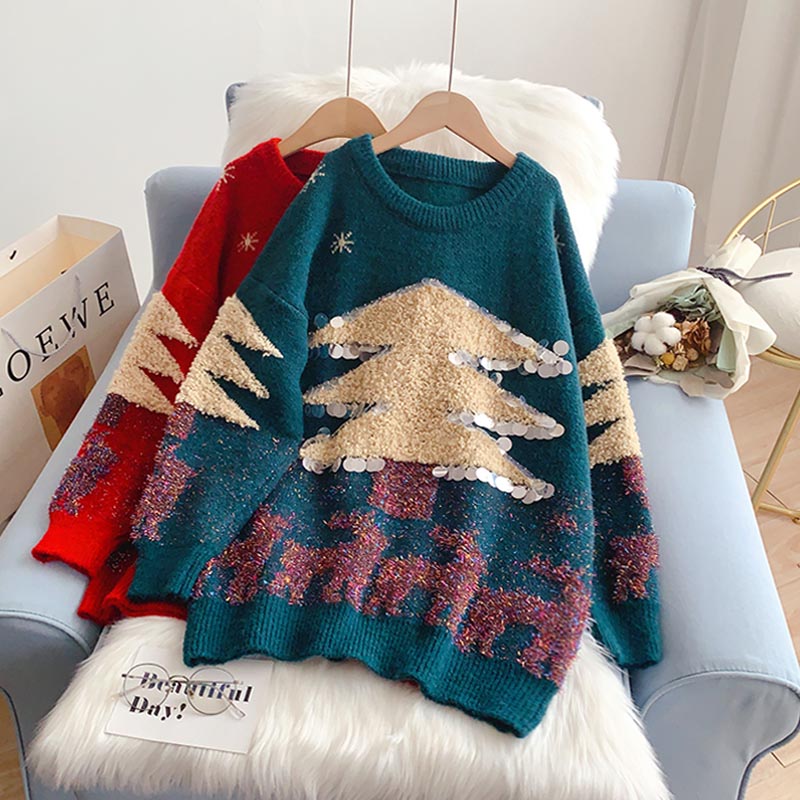 Exotic Christmas theme sweater sweater sweater top  5055