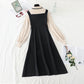 Zweireihiges modisches Kleid mit schmaler Taille 4782