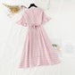 New Kikyo Mori long skirt with slim waist and gentle wind  4639