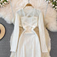 Robe en maille moulante avec col et hanches 3756