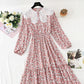 Blütenblatt-Kragen Blumenkleid Damen Super Xiansen Chiffon 4850