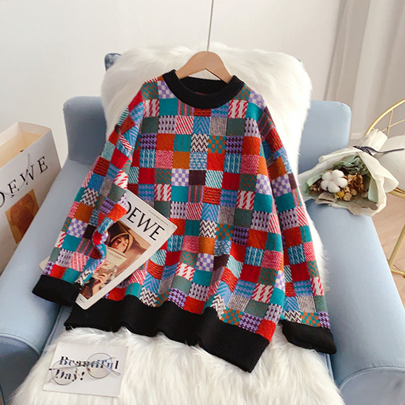 Sweater retro Japanese lazy sweater top  5224