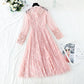 New style temperament, slim waist, sweet pearl Sequin mesh long skirt  4724