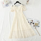 Robe en dentelle avec petite jupe taille fine 4422